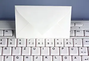 Austria Office Supply Prints: The keyboard of a computer and an envelope