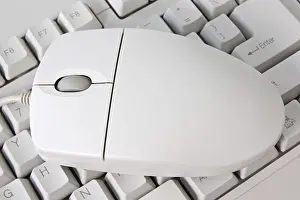 Computer Hardware Prints: Keyboard and the mouse for a computer