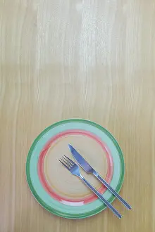 Images Dated 29th May 2024: Table Setting Print - Knife, Fork and Plate