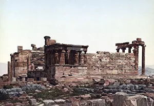 Ancient Greek Temples Europe Prints: L Erechtheion, Ionic temple on the Acropolis