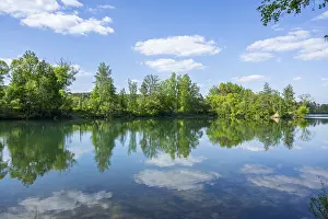 Waterfront Nature Photography Prints: Lake with reflection of the landscape