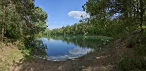 Franconia Landscape Prints: Lake with reflection of the landscape