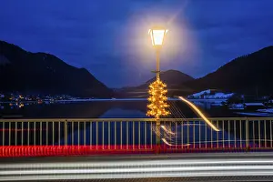 Carinthia Landscape Photography Prints: Lantern on bridge over Weissensee