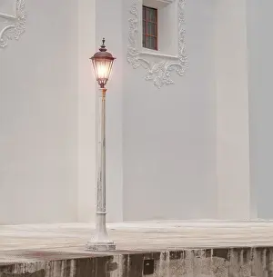 Lantern Pole Prints: A lantern pole in a square with copy space
