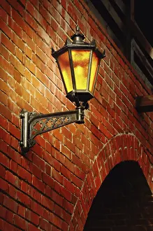 Red Brick Wall Prints: Lantern on the red brick wall