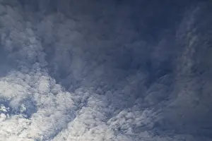 Full Frame Cloudy Sky Prints: Layer of piled clouds, stratocumulus clouds