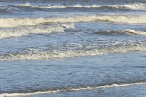 Norderney Coastline Prints: Leaking waves on a sandy beach