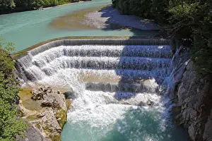 Swabia Deserted Landscapes Prints: Lechfall, river Lech, waterfall