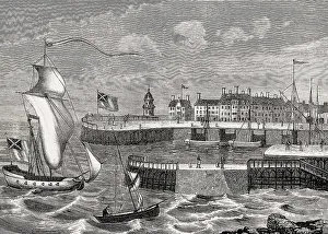 Old Town Edinburgh Prints: Leith Harbour, Leith, Edinburgh