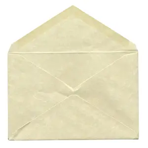 Empty Desk Scene Prints: Letters isolated over white, envelope