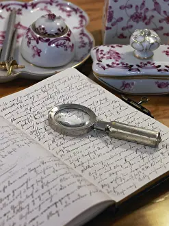 Close Up Still Life Prints: Still life with a handwritten diary