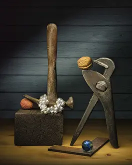 Studio Cutout Images Prints: Still life with rolling fork spanner