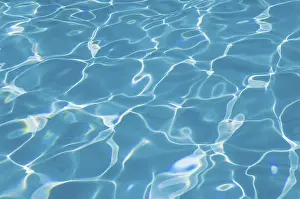 Deserted Swimming Pool Prints: Light reflections creating abstract patterns on water