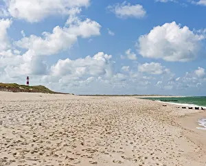 Schleswig Holstein Coastline Prints: Lighthouse with blue sky at Ellenbogen