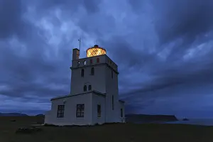 European Coast Photography Prints: Lighthouse at the coast, twilight