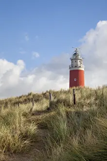 North Holland Province Prints: Lighthouse Eierland with dunes