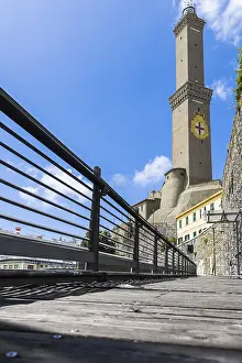 Old Town Genoa Italy Prints: The lighthouse of Genoa, called Lanterna