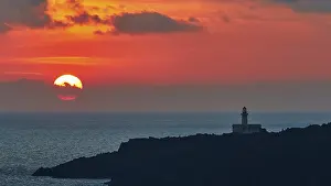 Uninhabited Island Landscape Prints: Lighthouse, Punta Spadillo Lighthouse
