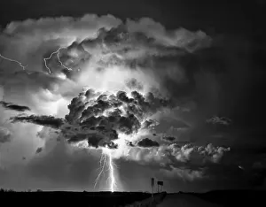 Saskatchewan Summer Storms Prints: Lightning Storm Clouds Canada Saskatchewan Dramatic Summer