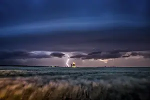 Saskatchewan Summer Storms Prints: Lightning Storm Clouds Canada Saskatchewan Dramatic Summer