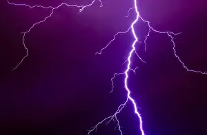 Stormy Atmosphere Europe Prints: Lightning during a thunderstorm