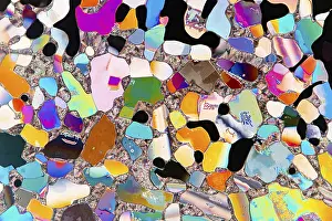 Liquid Crystals Microscopic Print: Vibrant Colored Forms