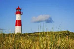 German Federal Republic Coastline Prints: The Lister lighthouse at Ellenbogen