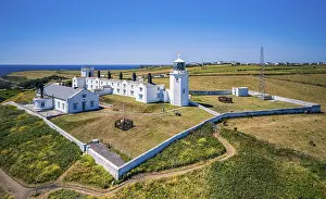 Lizard Lighthouse Prints: Lizard Lighthouse and Housel Bay Cliffs