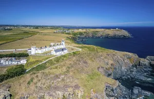 Steep Cliff Faces UK Prints: Lizard Lighthouse and Housel Bay Cliffs