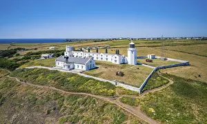 Lizard Lighthouse Prints: Lizard Lighthouse and Housel Bay Cliffs
