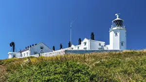 Steep Cliff Faces UK Prints: Lizard Lighthouse and Housel Bay Cliffs