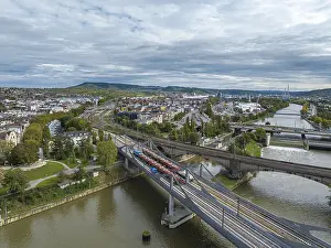Freight Train Weight Test Prints: Load test on the Neckar Bridge