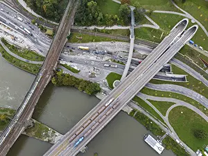 Stuttgart 21 Project Prints: Load test on the Neckar Bridge