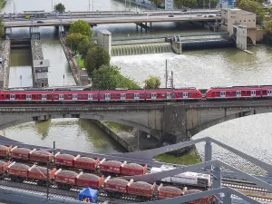 German Railway Infrastructure Prints: Load test on the Neckar Bridge