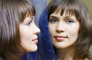 Glamorous Woman Prints: Looking in the mirror