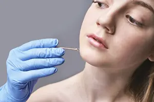Young Woman Skincare Prints: Loop device for medical design