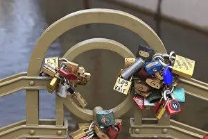 Eternal Love Symbol Prints: Lover's lock on a railing