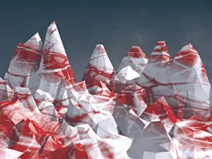 Japanese Origami Design Prints: Low poly shapes abstract background