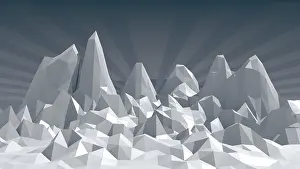 Modern Art Prints: Low Poly Shapes Abstract Background Print