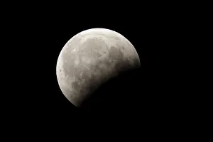 Deserted Lunar Landscape Prints: Lunar eclipse, partial, 16.08.2008
