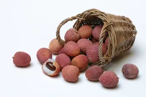 Lychee, Lychees in Baskets Print