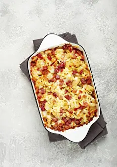 Macaroni With Cheese And Bacon Prints: Macaroni with cheese and bacon
