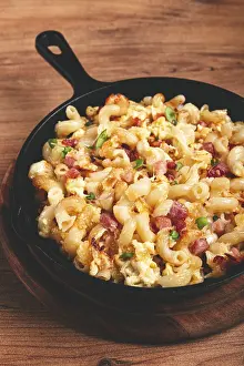 Cheesy Macaroni Recipe Prints: Macaroni with cheese and bacon