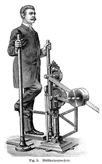 1897 Meyers Konversations-Lexikon Print: Gym Equipment
