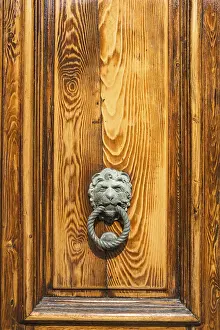 Close Up Door Entrance Prints: Macro view of the door handle