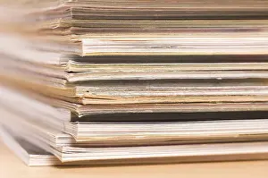 Recyclable Materials Sorting Prints: Magazines - macro