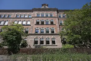Abandoned German Buildings Prints: Part of the main facade of the Sielschule