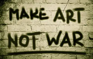 Conceptual Art Photography Prints: Make Art Not War Concept