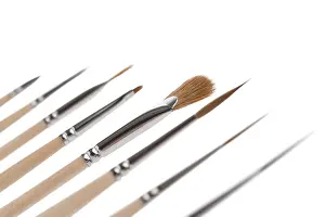 Professional Makeup Tools Prints: Make up brushes of different size and type object isolated shot on white