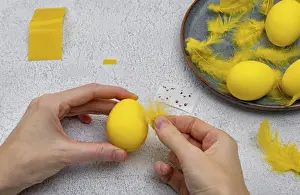 Easter Chick Decoration Prints: How to make a chick from eggs for Easter decor